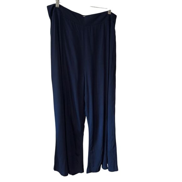 Revolve Anthropologie Maeve Canna Navy Blue Wide-Leg Pant - Picture 5 of 9